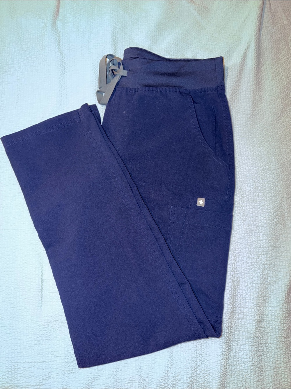 FIGS Yola Yoga Scrub Pants – Navy Blue (Size Small)